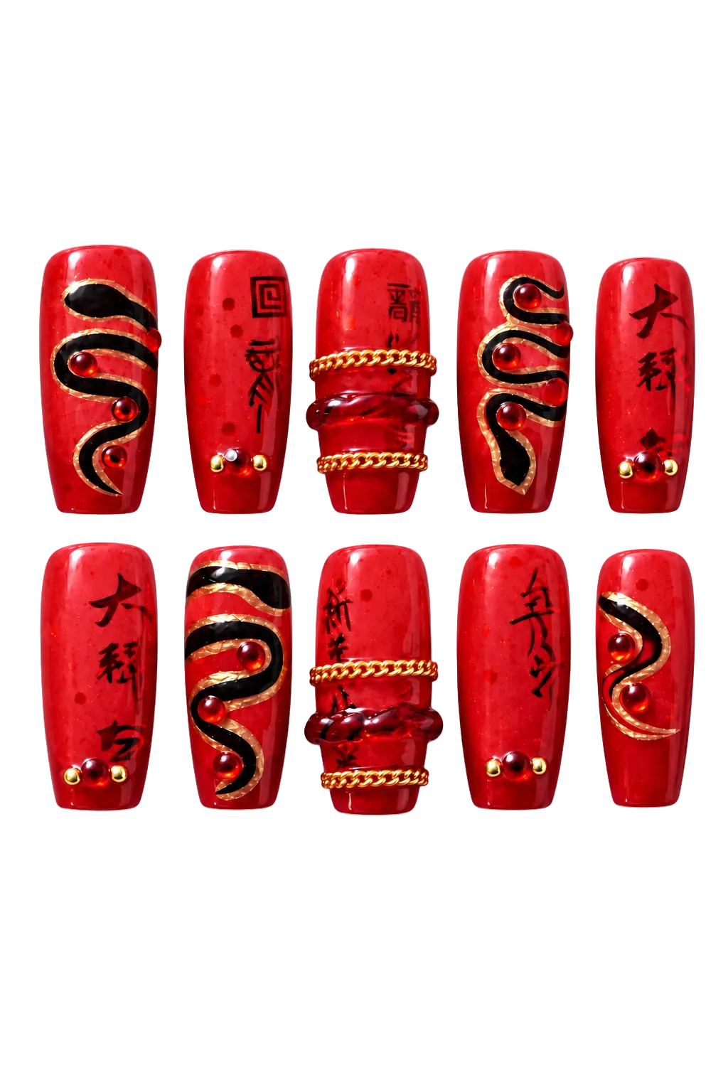 SCARLET RITUAL reusable gel press-on nails, product view 8