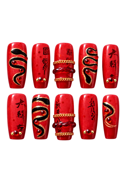 SCARLET RITUAL reusable gel press-on nails, product view 8
