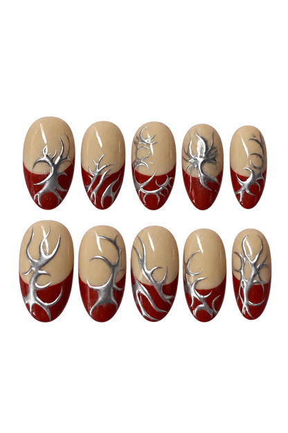 SCARLET RELIC scarlet red reusable gel press-on nails, product view 4