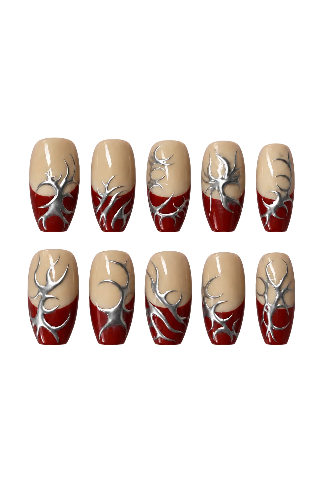 SCARLET RELIC scarlet red reusable gel press-on nails, product view 6
