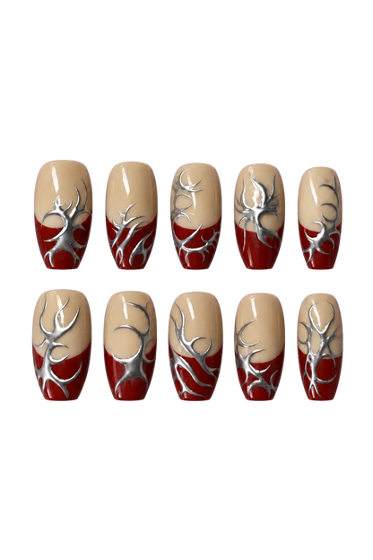 SCARLET RELIC scarlet red reusable gel press-on nails, product view 6