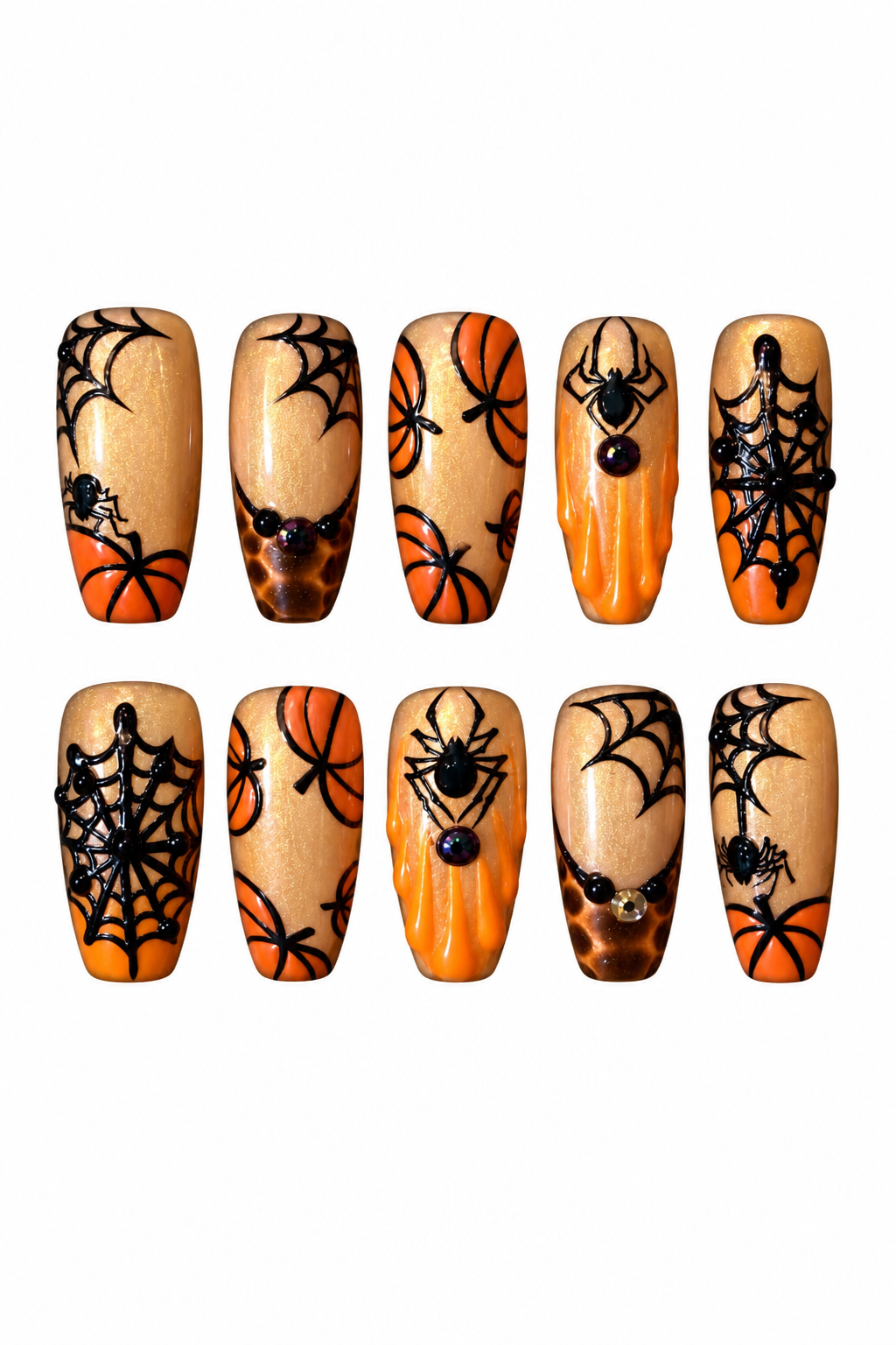 PUMPKIN VENOM reusable gel press-on nails, product view 6