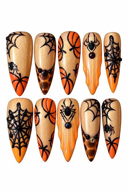 PUMPKIN VENOM reusable gel press-on nails, product view 2