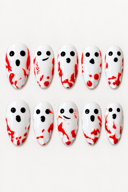BLOODY GHOSTS reusable gel press-on nails, product view 4