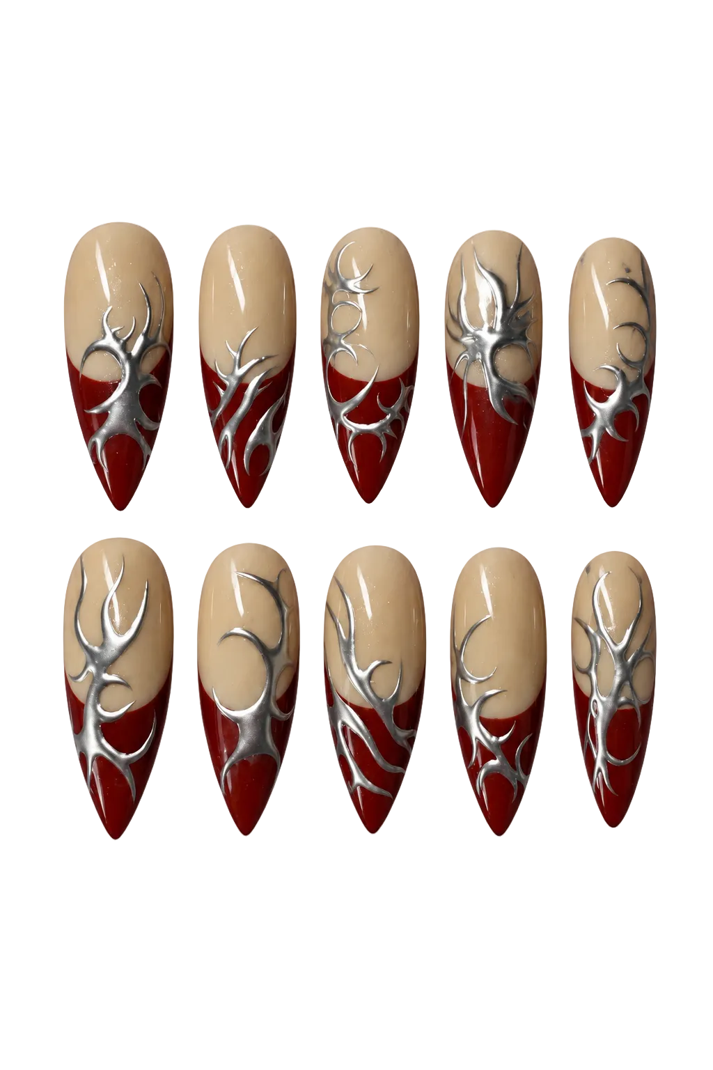 SCARLET RELIC scarlet red reusable gel press-on nails, product view 8