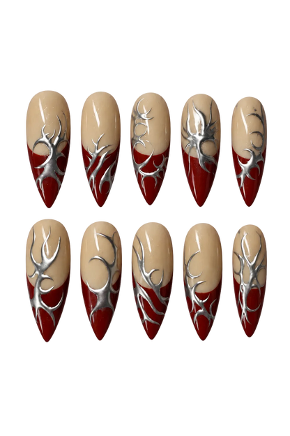 SCARLET RELIC scarlet red reusable gel press-on nails, product view 8