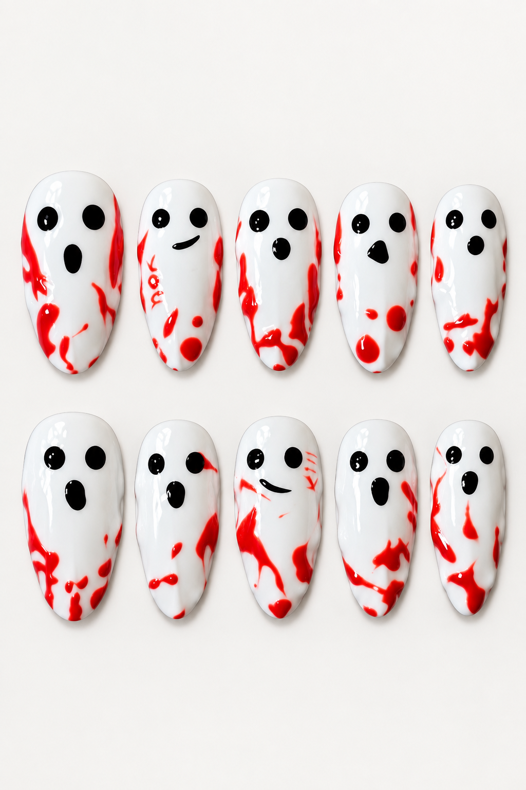 BLOODY GHOSTS reusable gel press-on nails, product view 3