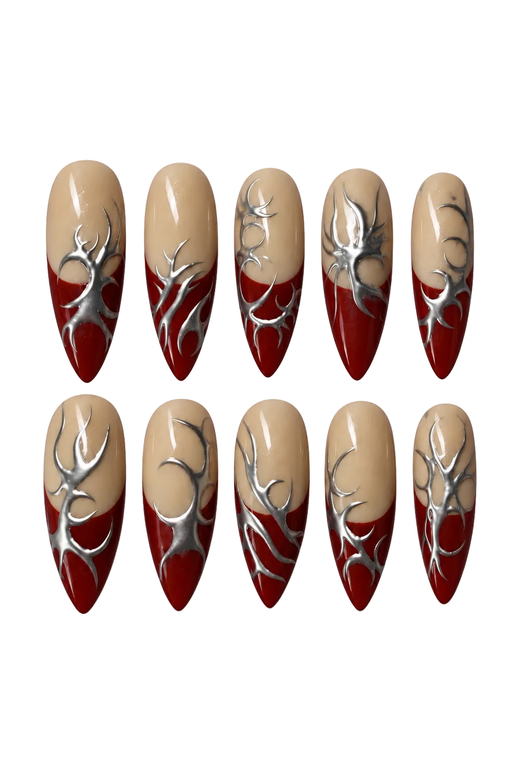 SCARLET RELIC scarlet red reusable gel press-on nails, product view 9