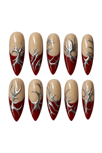 SCARLET RELIC scarlet red reusable gel press-on nails, product view 9