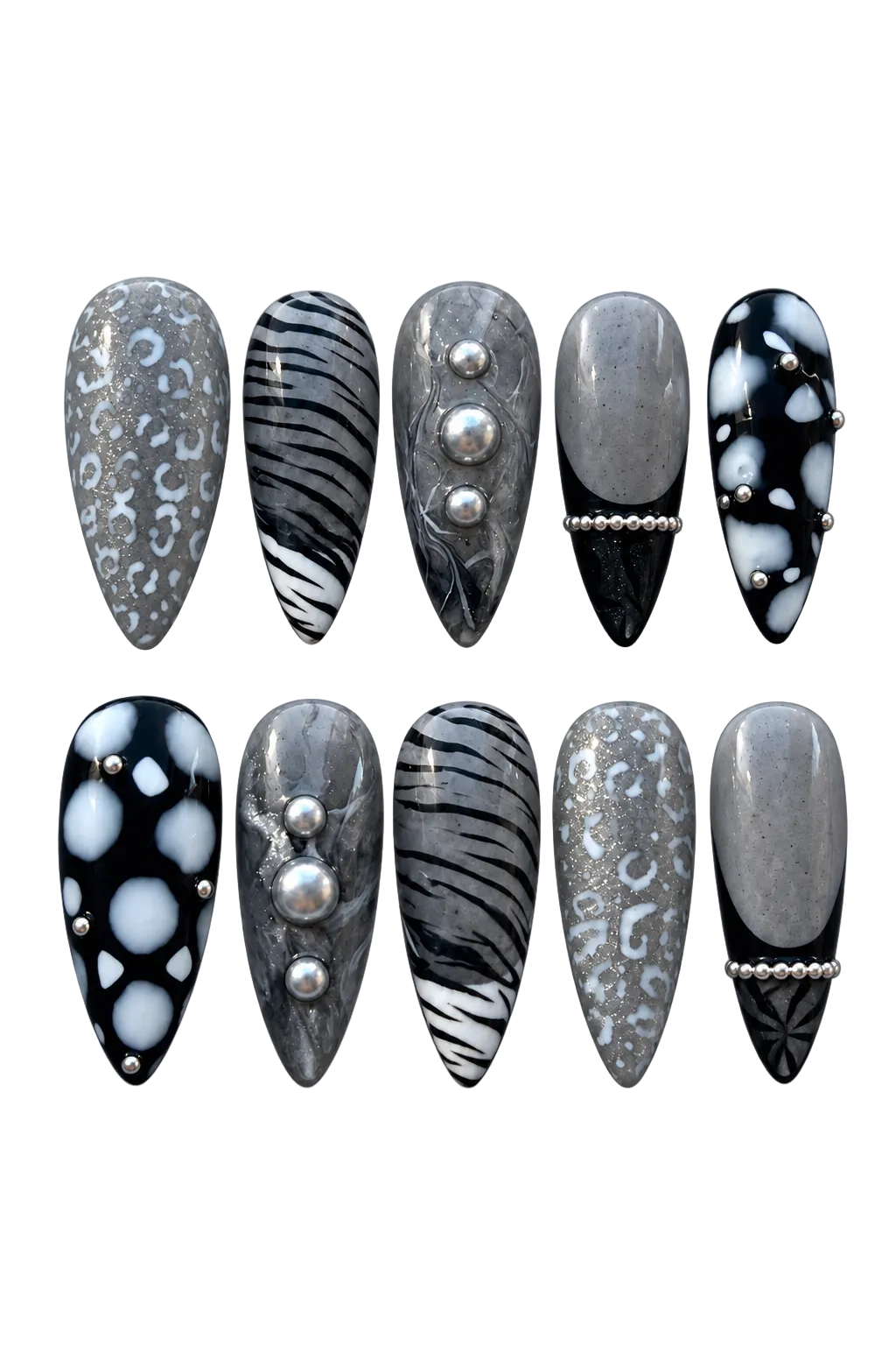 SILVER INSTINCT reusable gel press-on nails, product view 2