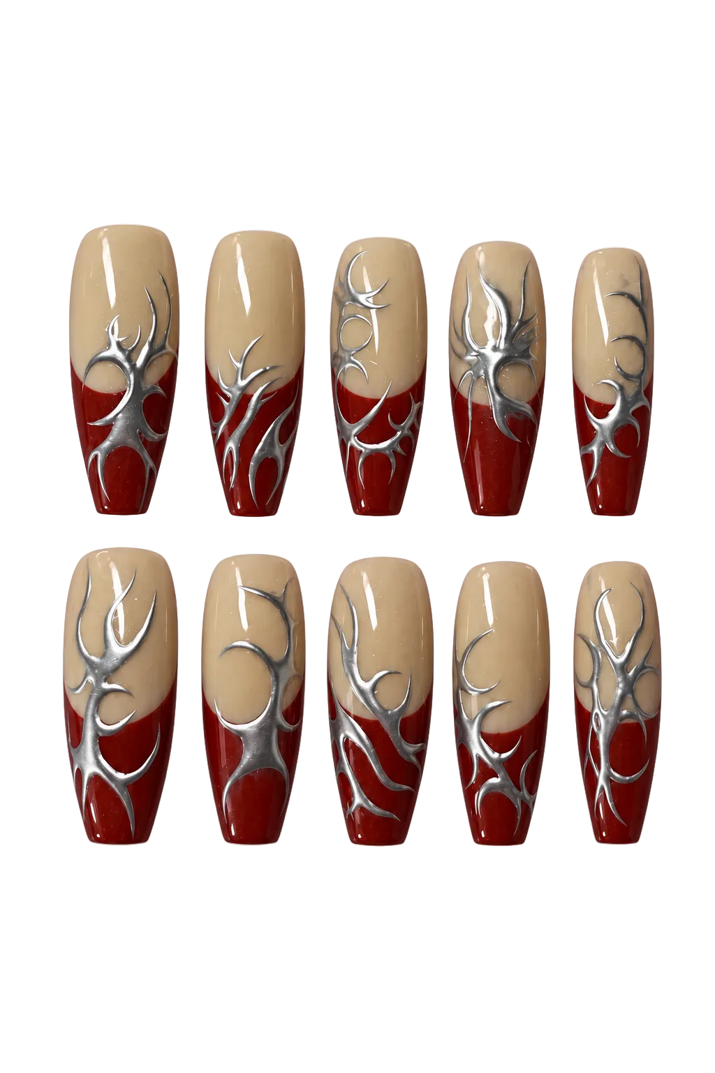 SCARLET RELIC scarlet red reusable gel press-on nails, product view 7