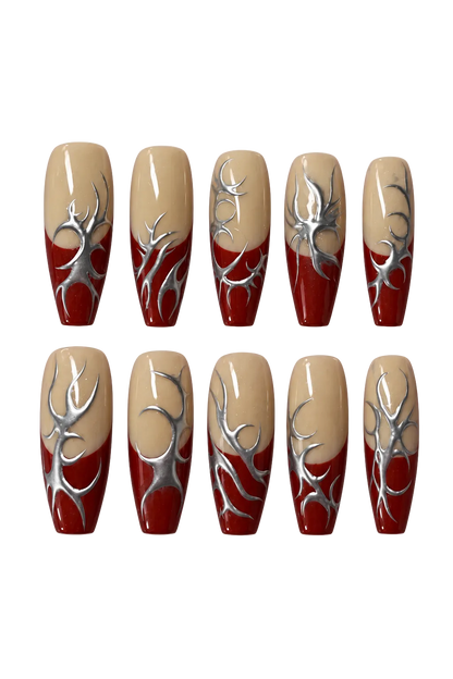 SCARLET RELIC scarlet red reusable gel press-on nails, product view 7
