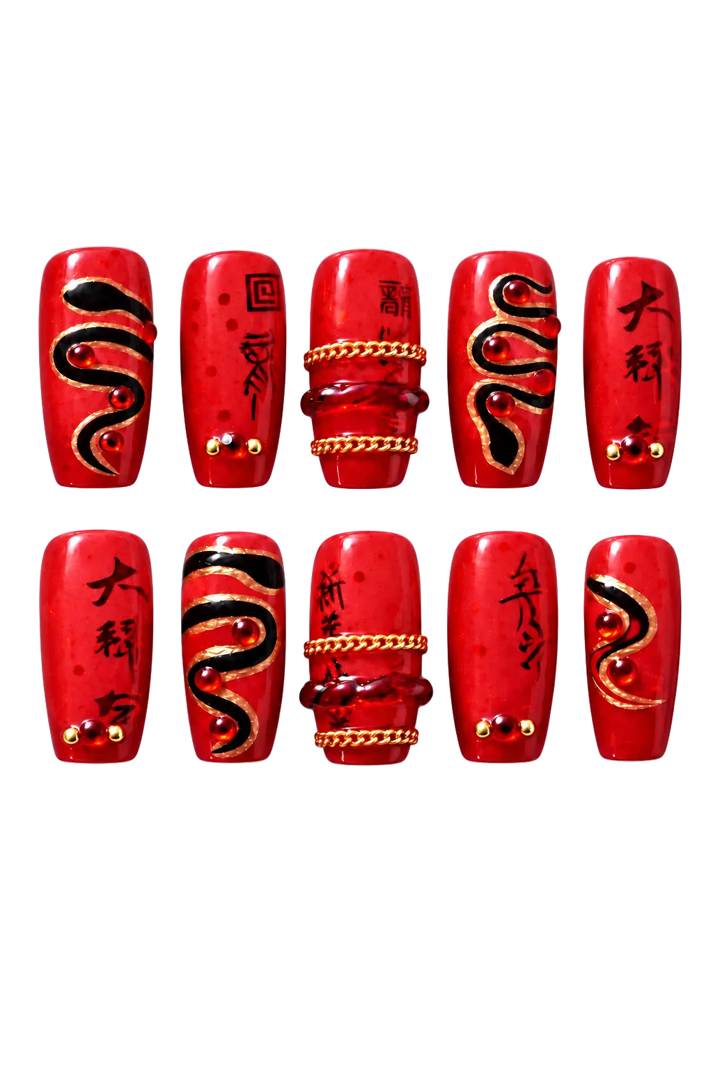 SCARLET RITUAL reusable gel press-on nails, product view 9