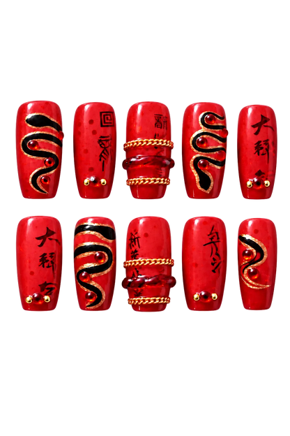 SCARLET RITUAL reusable gel press-on nails, product view 9