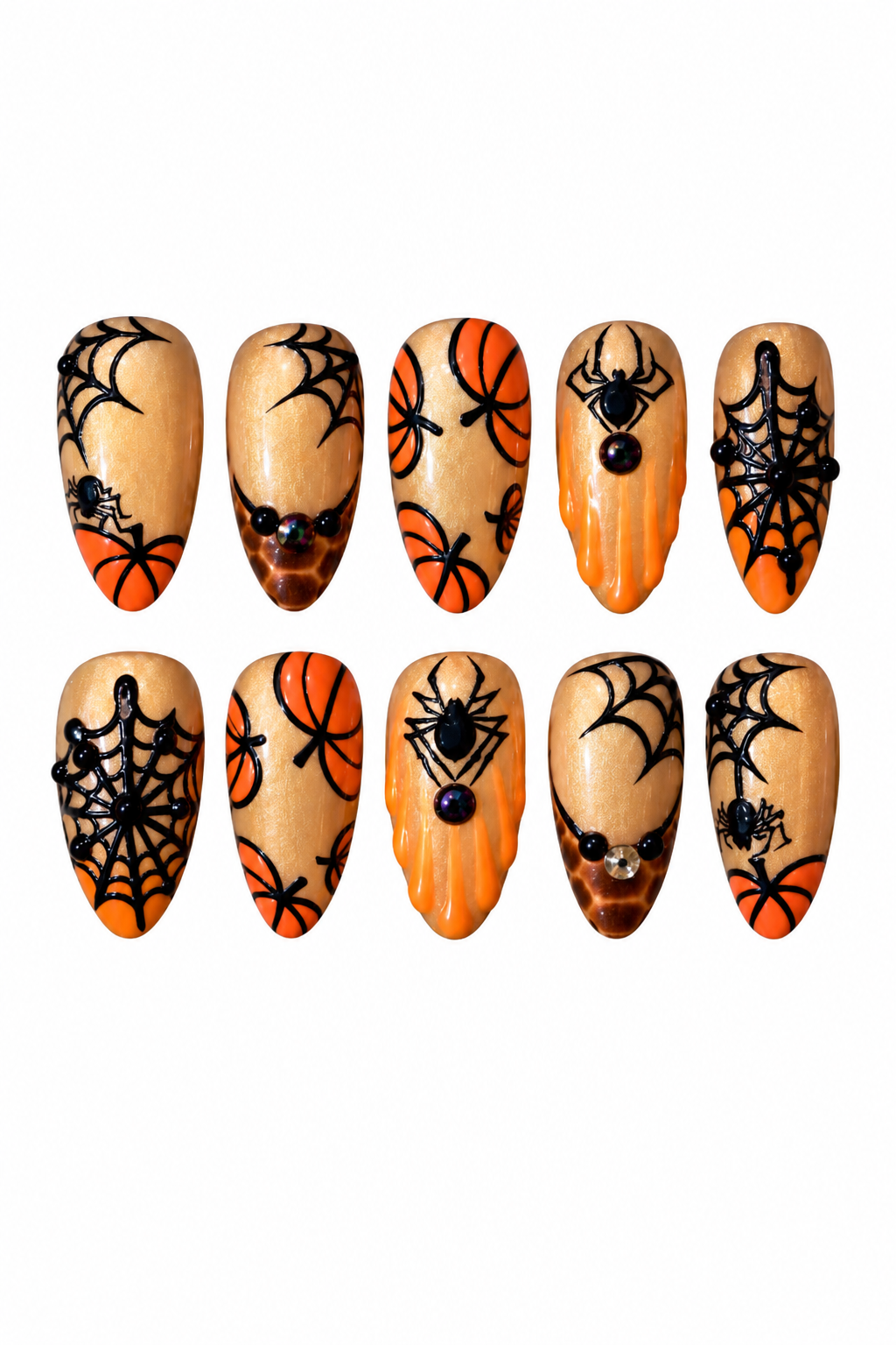 PUMPKIN VENOM reusable gel press-on nails, product view 5