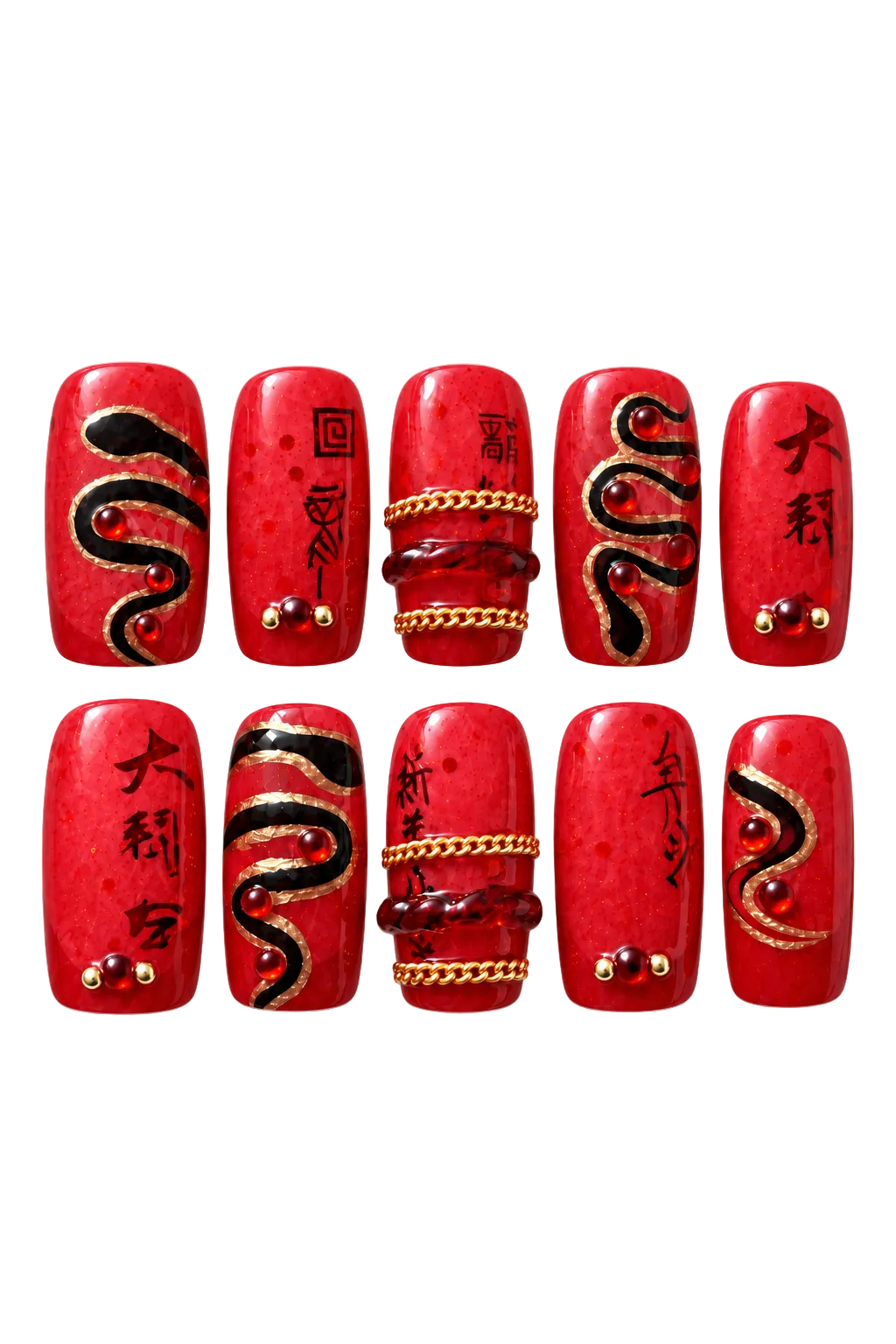 SCARLET RITUAL reusable gel press-on nails, product view 6