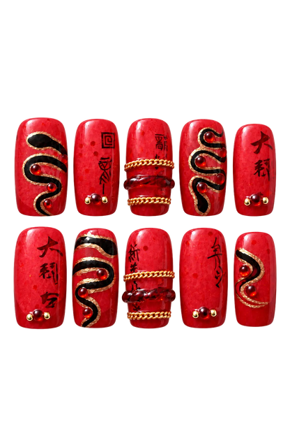 SCARLET RITUAL reusable gel press-on nails, product view 6