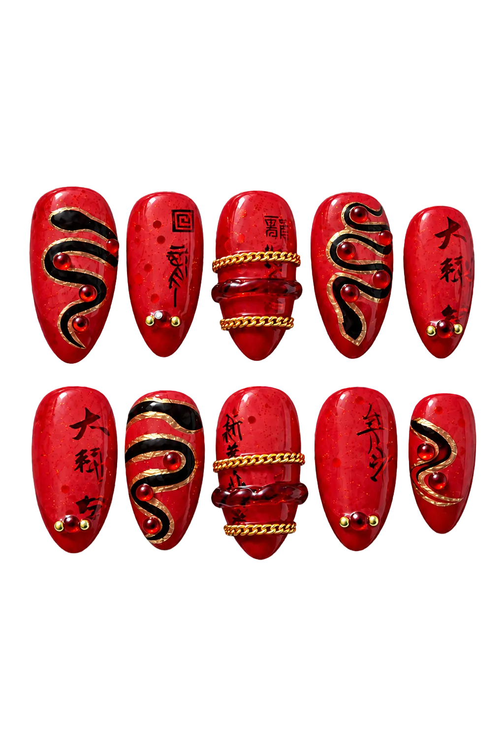 SCARLET RITUAL reusable gel press-on nails, product view 3