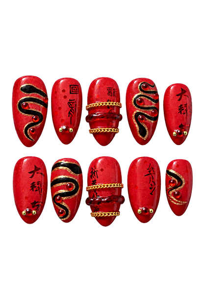 SCARLET RITUAL reusable gel press-on nails, product view 3