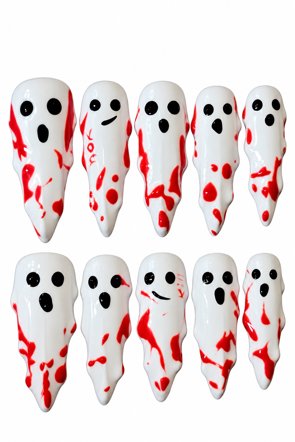 BLOODY GHOSTS reusable gel press-on nails, product view 2