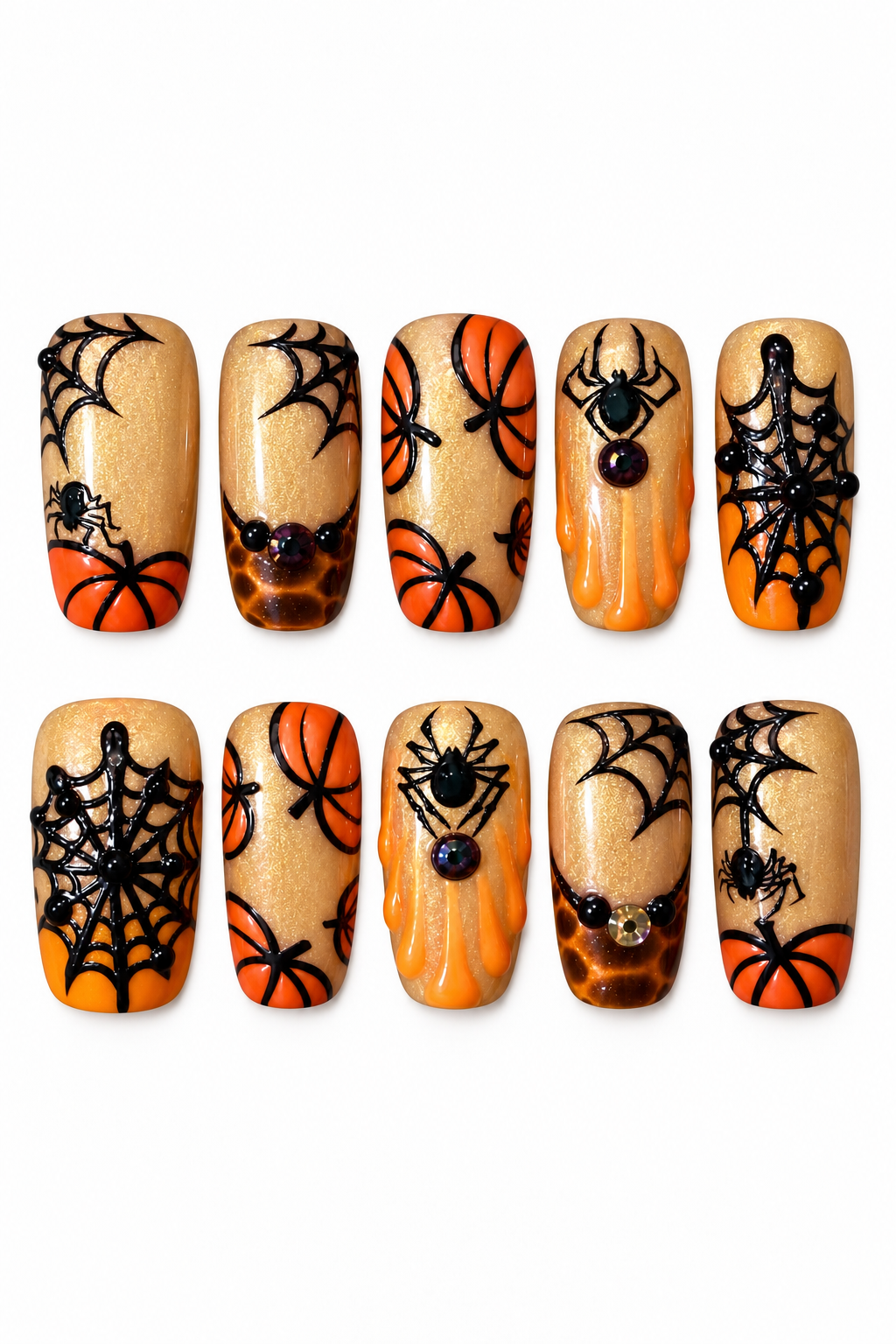 PUMPKIN VENOM reusable gel press-on nails, product view 7