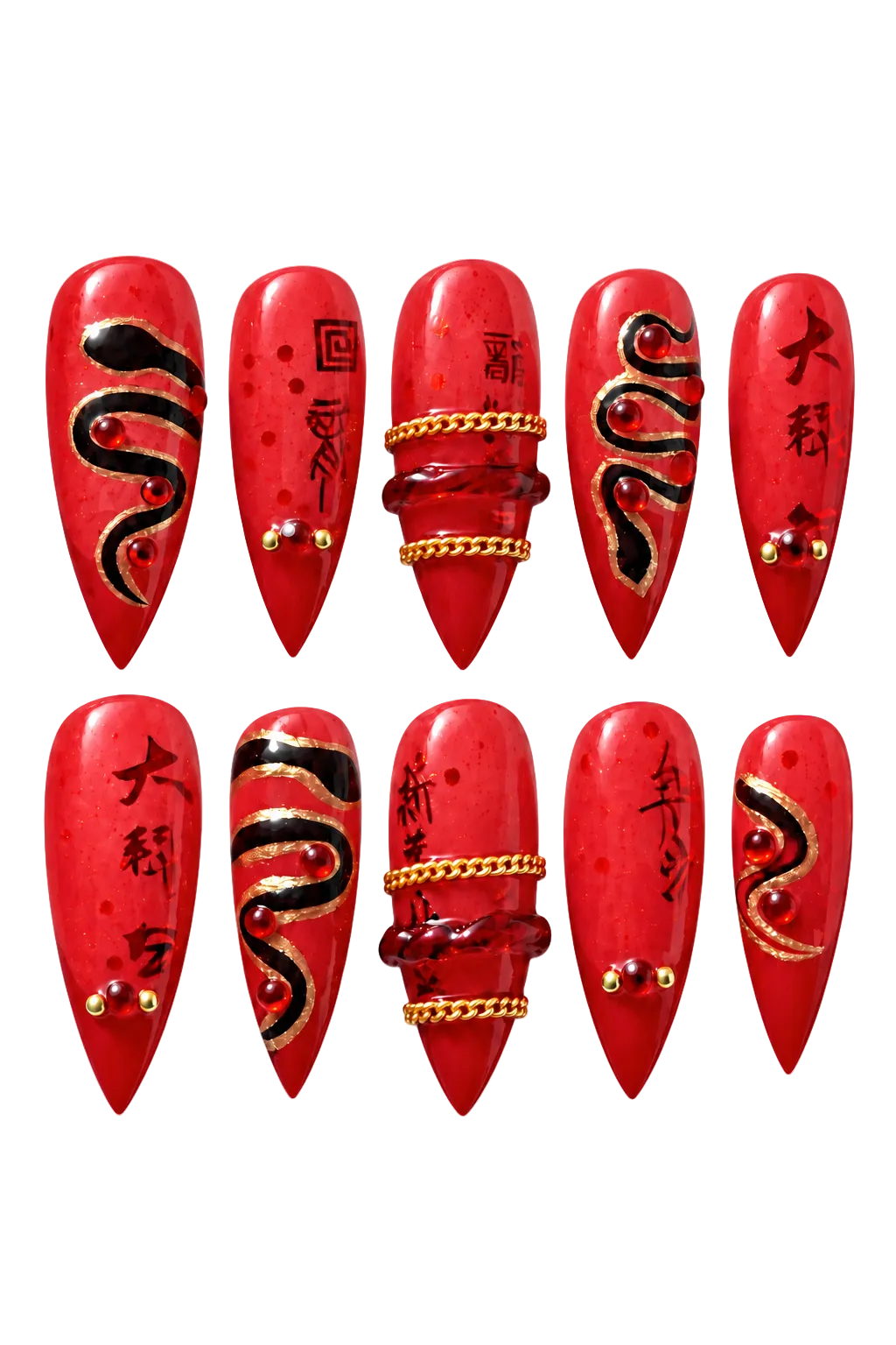 SCARLET RITUAL reusable gel press-on nails, product view 4