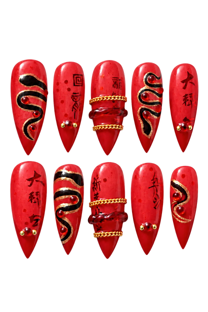 SCARLET RITUAL reusable gel press-on nails, product view 4