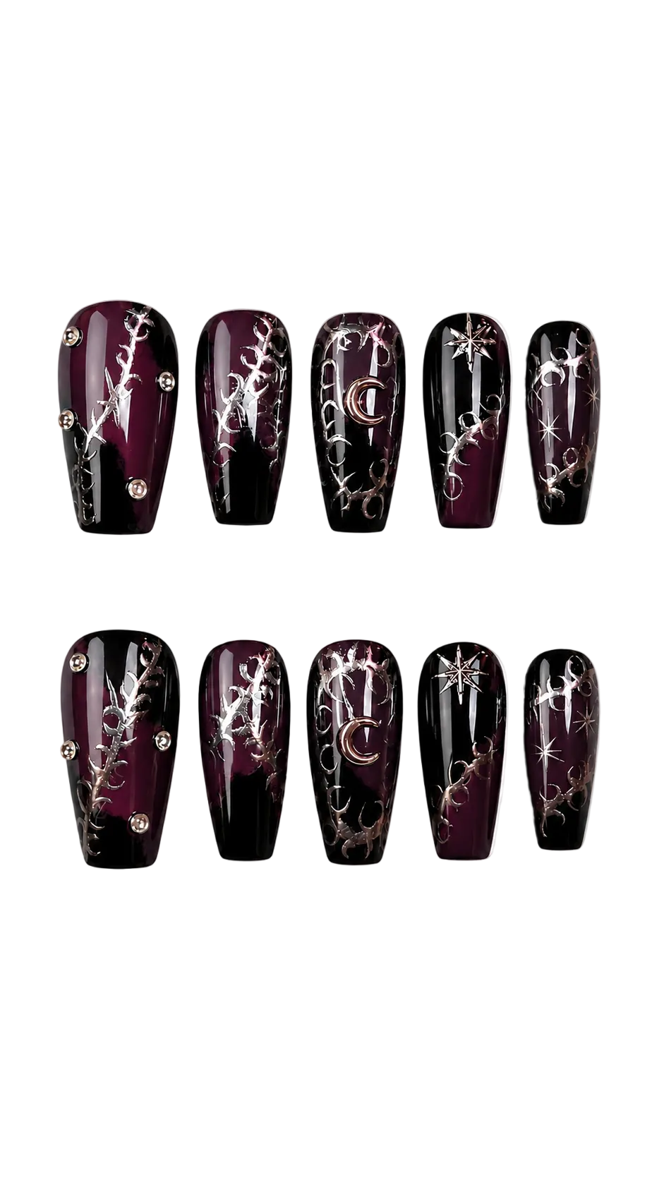 Noria Nails DARK MOON RITUAL luxury press-on nails - 2