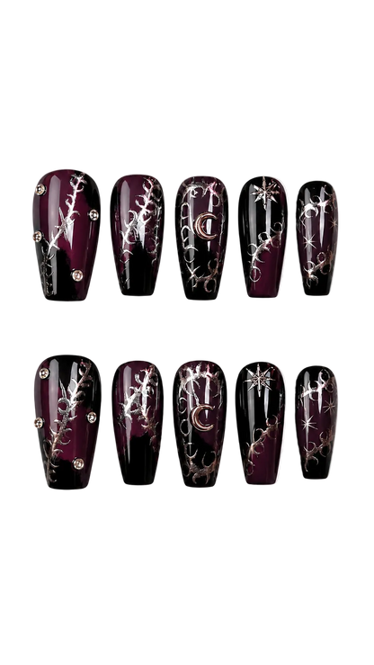 Noria Nails DARK MOON RITUAL luxury press-on nails - 2