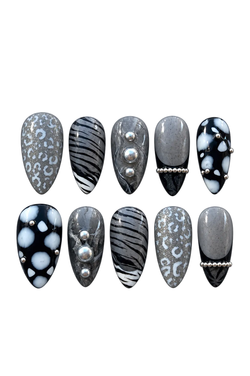 SILVER INSTINCT reusable gel press-on nails, product view 3