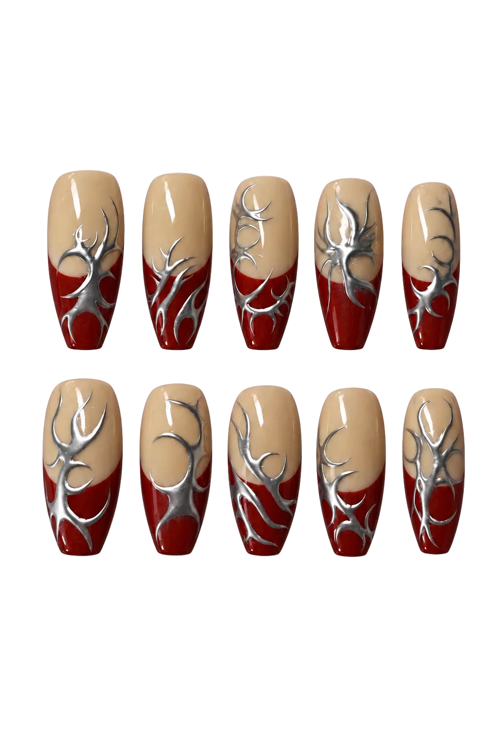SCARLET RELIC scarlet red reusable gel press-on nails, product view 5