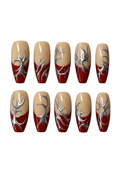 SCARLET RELIC scarlet red reusable gel press-on nails, product view 5