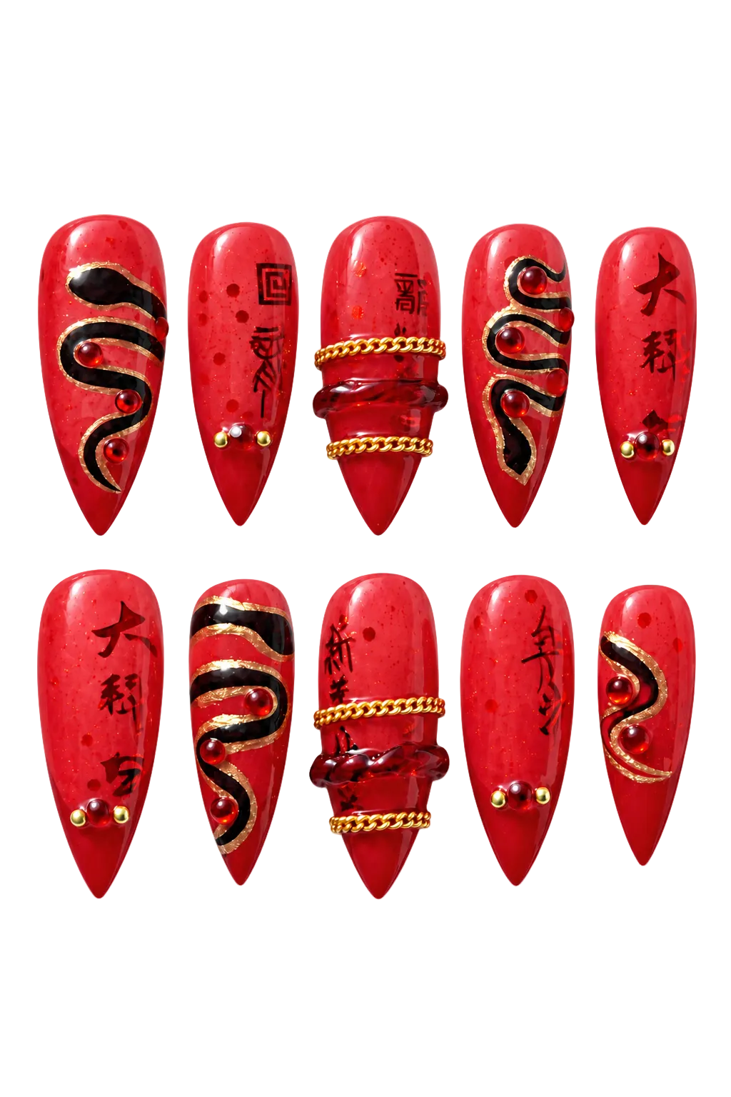 SCARLET RITUAL reusable gel press-on nails, product view 5