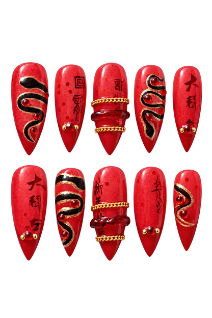 SCARLET RITUAL reusable gel press-on nails, product view 5