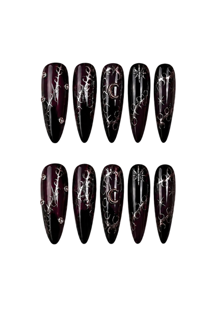 Noria Nails DARK MOON RITUAL luxury press-on nails - 6