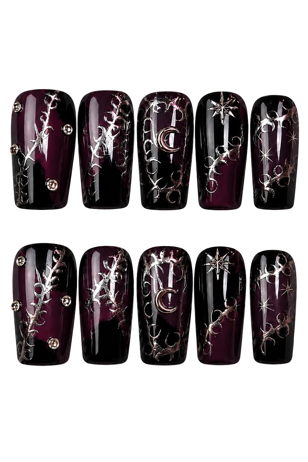 Noria Nails DARK MOON RITUAL luxury press-on nails - 3