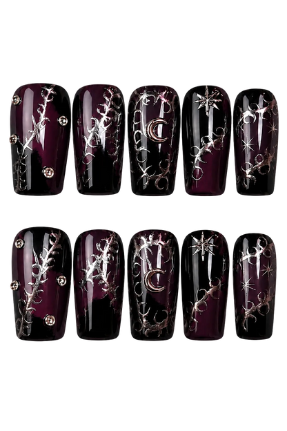Noria Nails DARK MOON RITUAL luxury press-on nails - 3