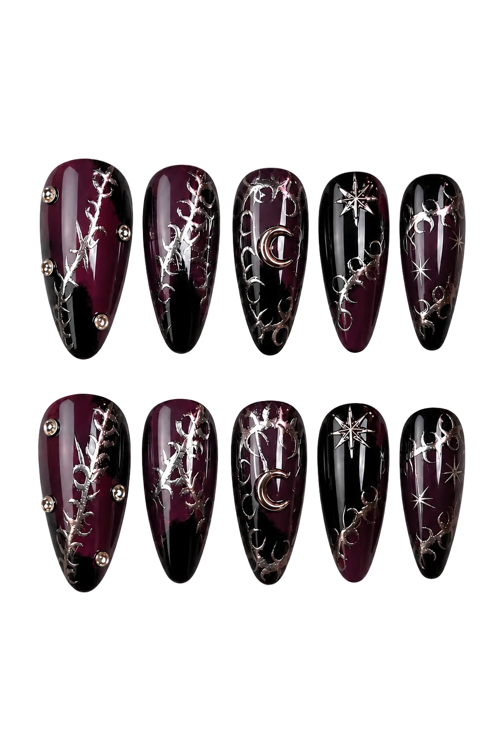 Noria Nails DARK MOON RITUAL luxury press-on nails - 4