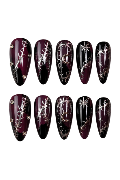 Noria Nails DARK MOON RITUAL luxury press-on nails - 4
