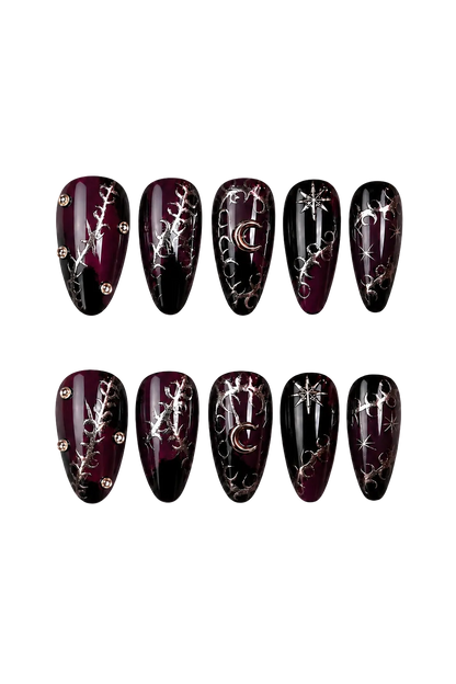 Noria Nails DARK MOON RITUAL luxury press-on nails - 5