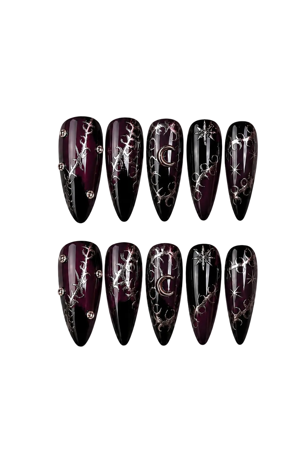 Noria Nails DARK MOON RITUAL luxury press-on nails - 7